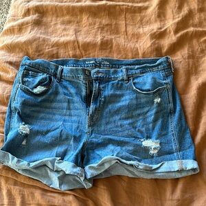 Distressed Jean shorts